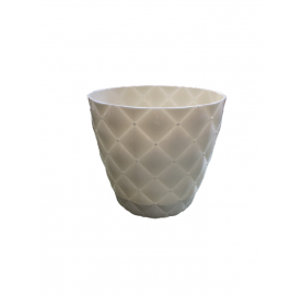 Γλάστρα kapitone no1 Φ11xY10 λευκό ΠΡΟΣΦΟΡΑ 1+1